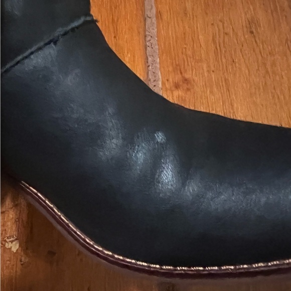 Tom’s 6.5 Women’s Carpe Diem black ankle boot zippered back tassel upper leather - Picture 9 of 13